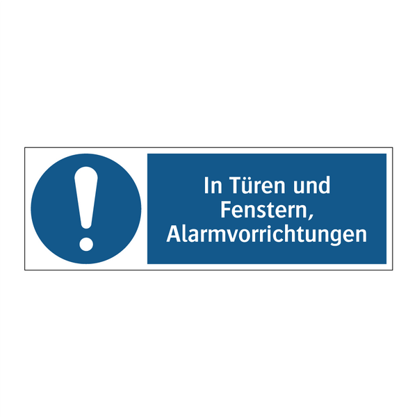 In Türen und Fenstern, Alarmvorrichtungen