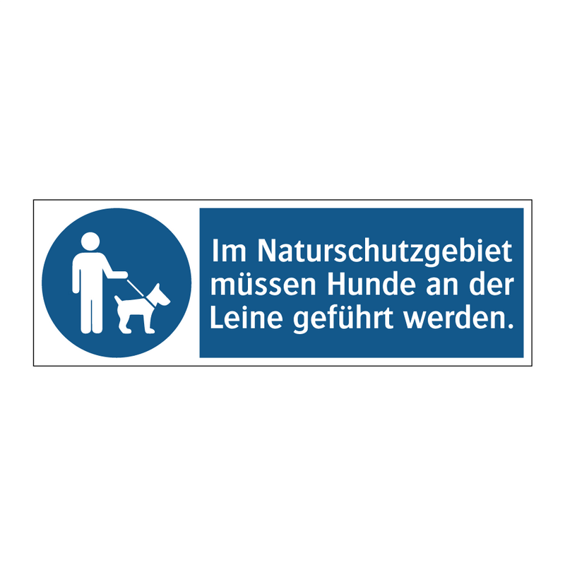 Im Naturschutzgebiet müssen Hunde an der Leine geführt werden.