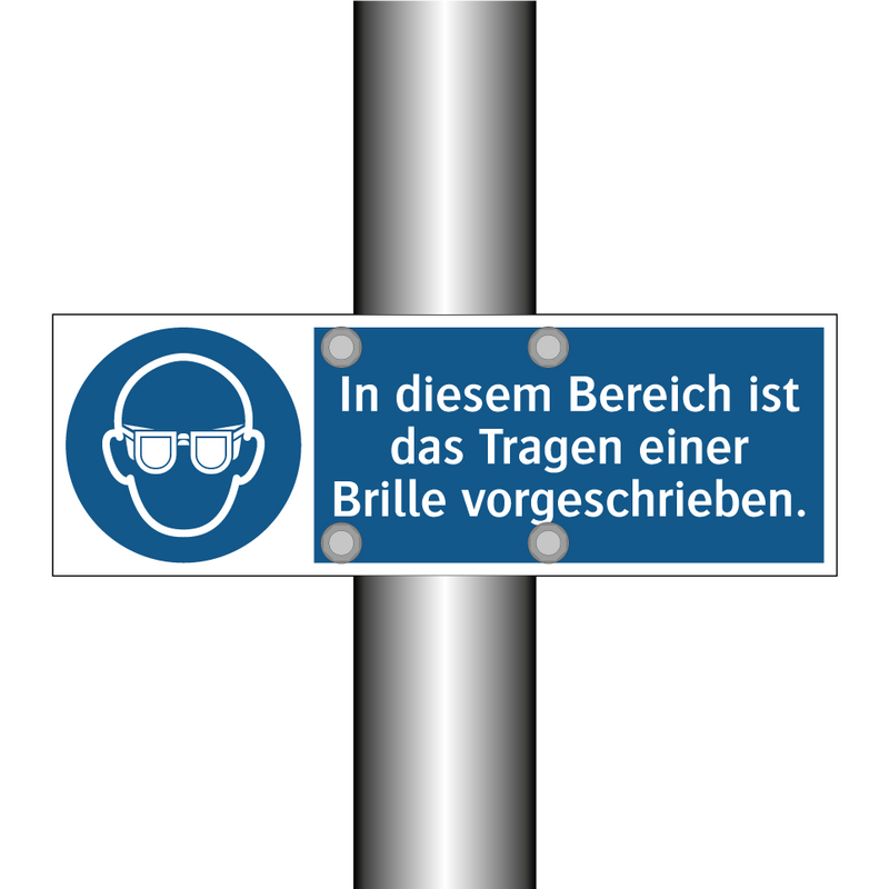 In diesem Bereich ist das Tragen einer Brille vorgeschrieben.