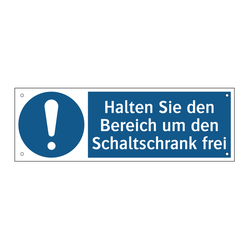 Halten Sie den Bereich um den Schaltschrank frei