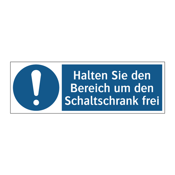 Halten Sie den Bereich um den Schaltschrank frei