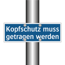 Kopfschutz muss getragen werden