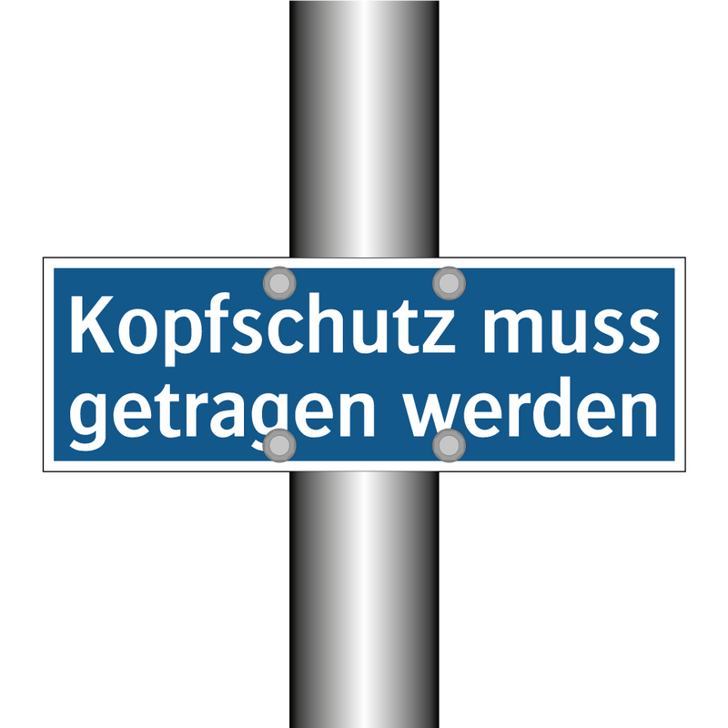Kopfschutz muss getragen werden