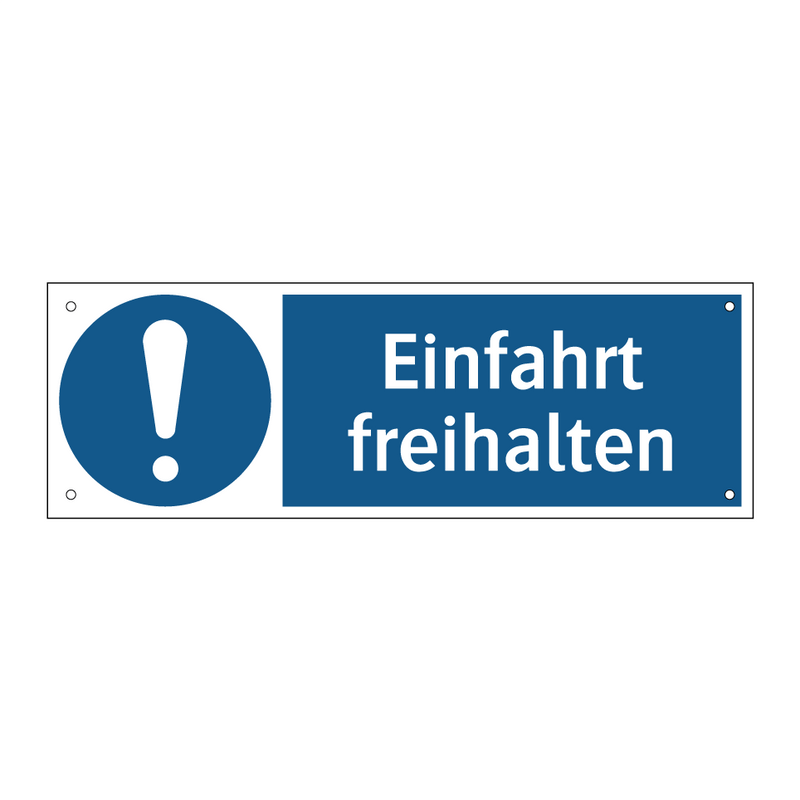 Einfahrt freihalten