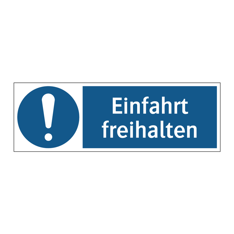 Einfahrt freihalten