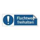 Fluchtweg freihalten