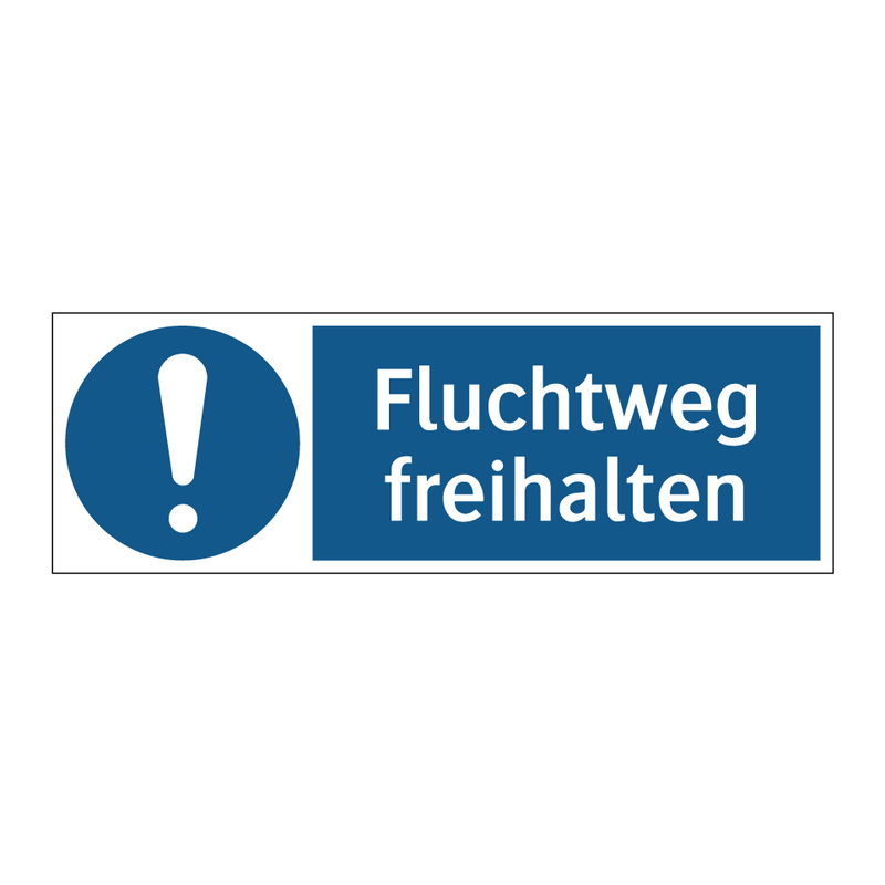 Fluchtweg freihalten