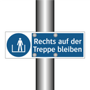 Rechts auf der Treppe bleiben
