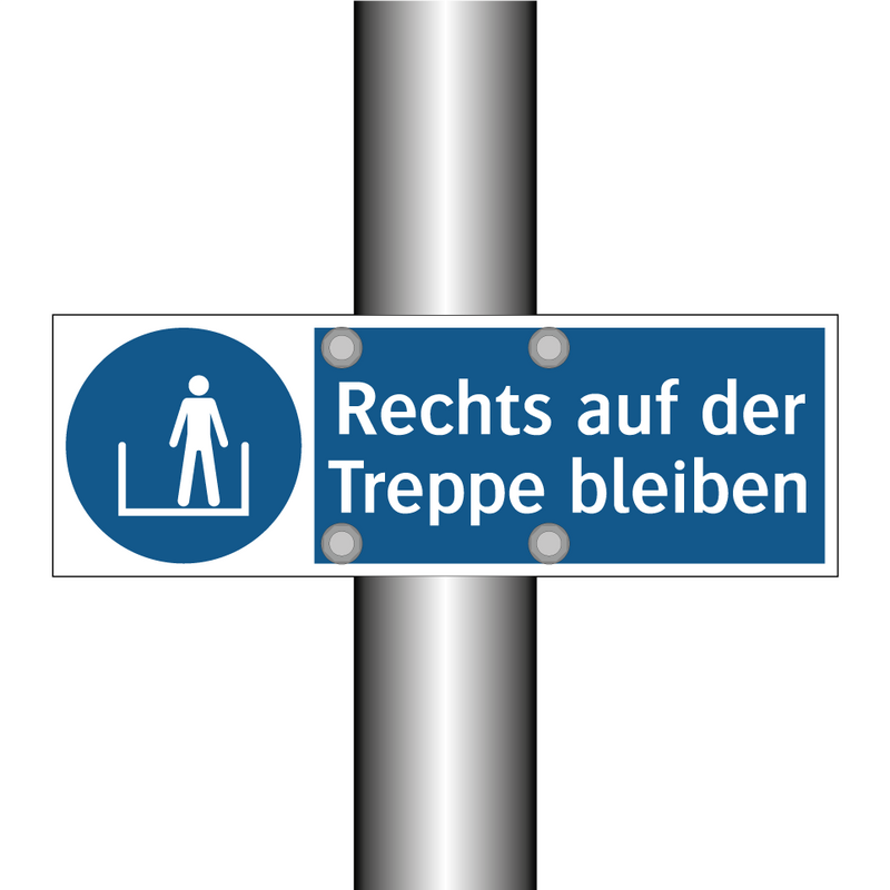 Rechts auf der Treppe bleiben