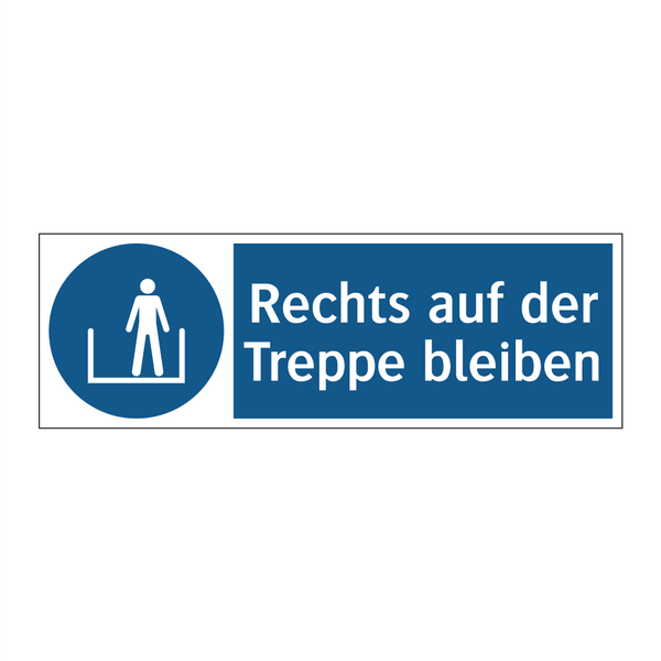 Rechts auf der Treppe bleiben