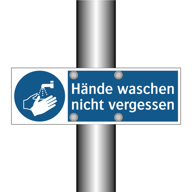 Hände waschen nicht vergessen
