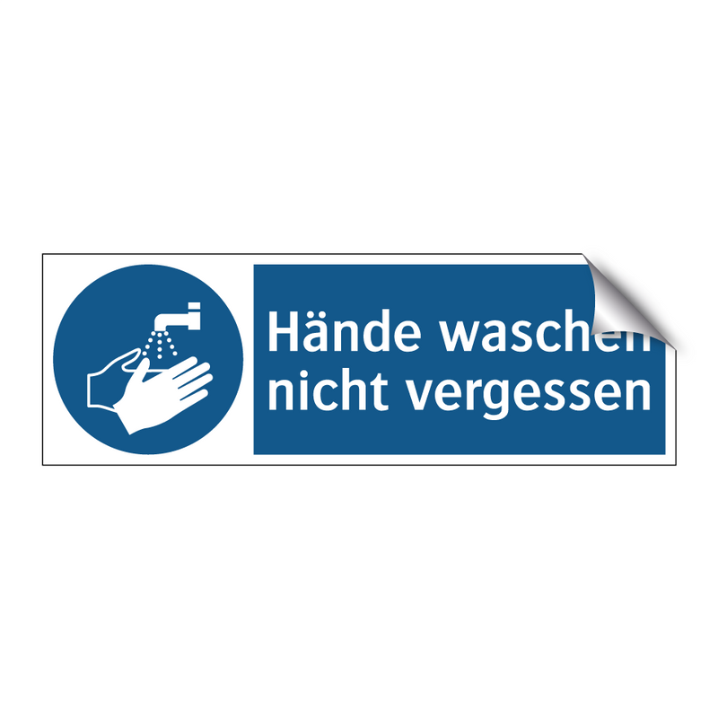 Hände waschen nicht vergessen