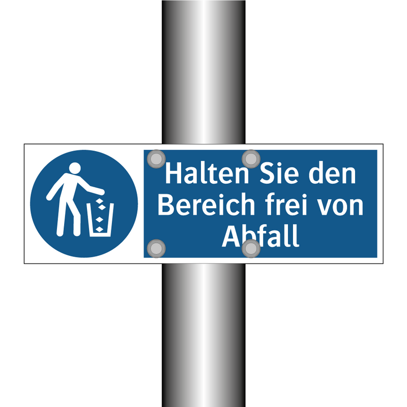Halten Sie den Bereich frei von Abfall