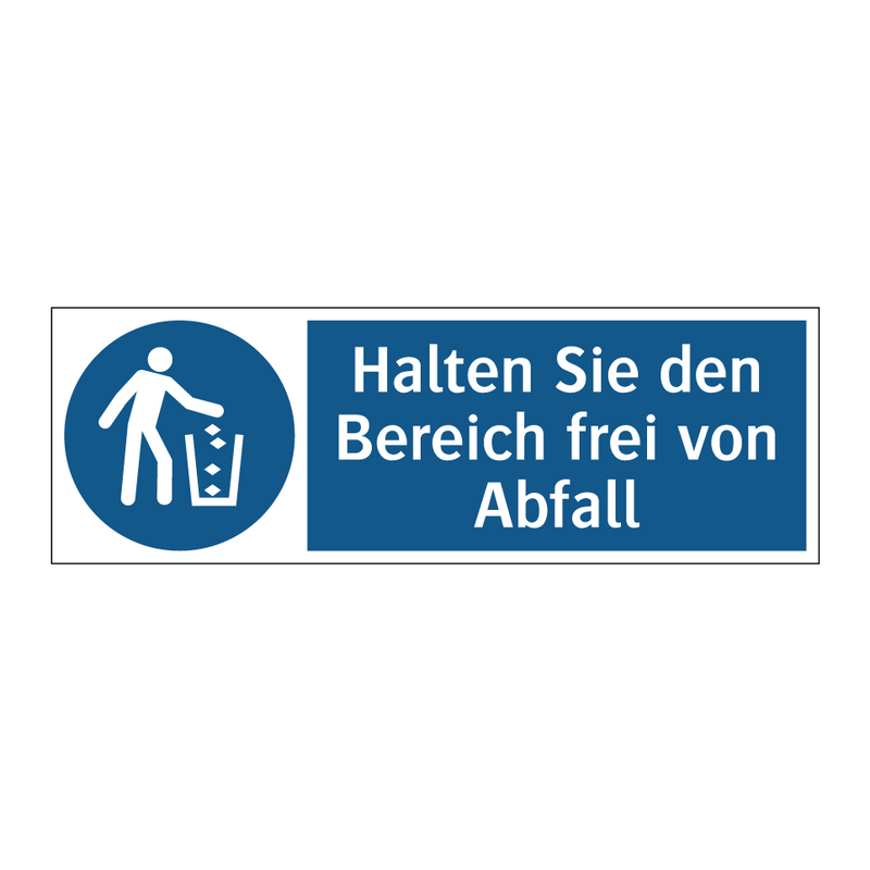 Halten Sie den Bereich frei von Abfall