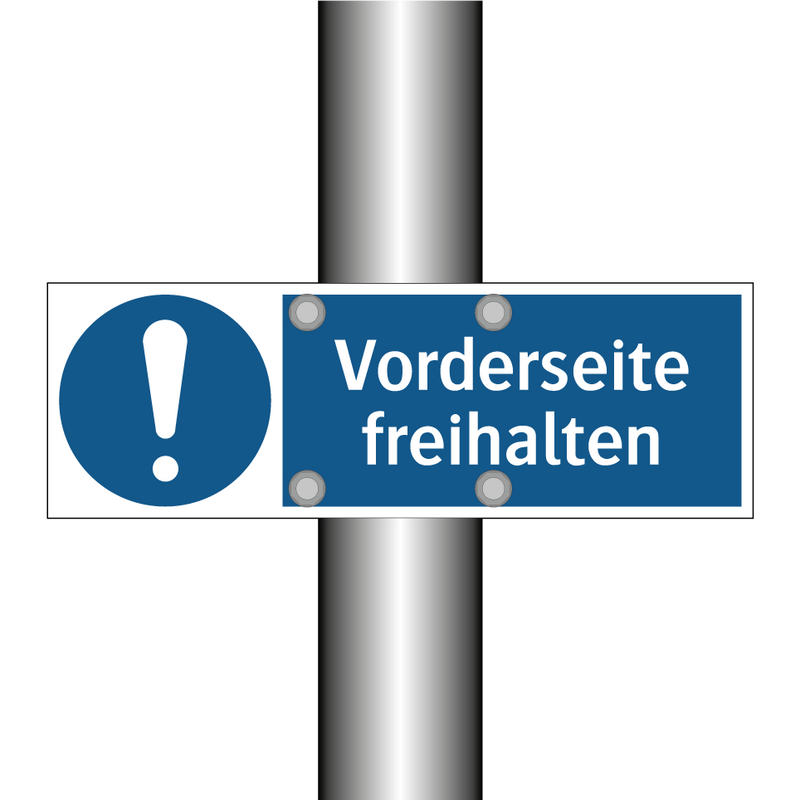 Vorderseite freihalten