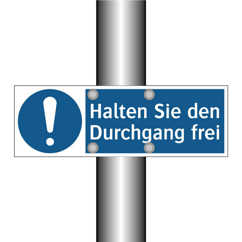 Halten Sie den Durchgang frei