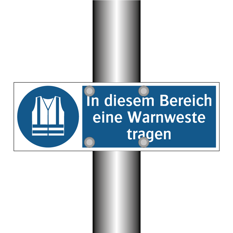 In diesem Bereich eine Warnweste tragen
