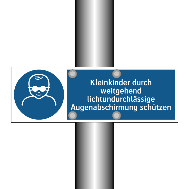 Kleinkinder durch weitgehend lichtundurchlässige Augenabschirmung schützen