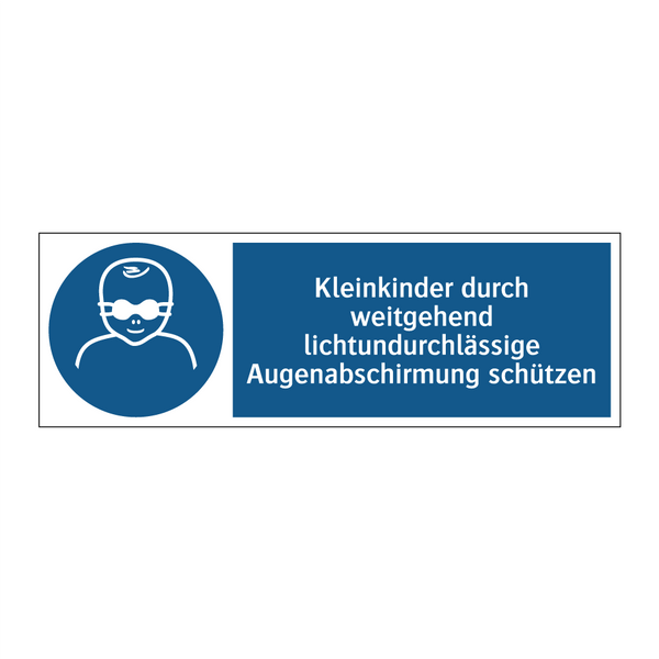 Kleinkinder durch weitgehend lichtundurchlässige Augenabschirmung schützen
