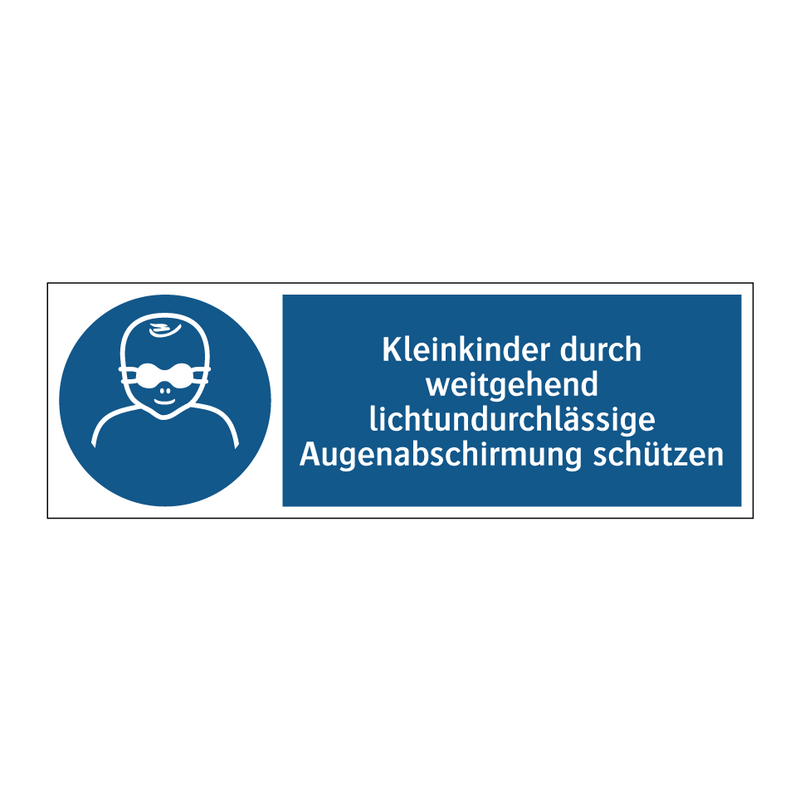 Kleinkinder durch weitgehend lichtundurchlässige Augenabschirmung schützen