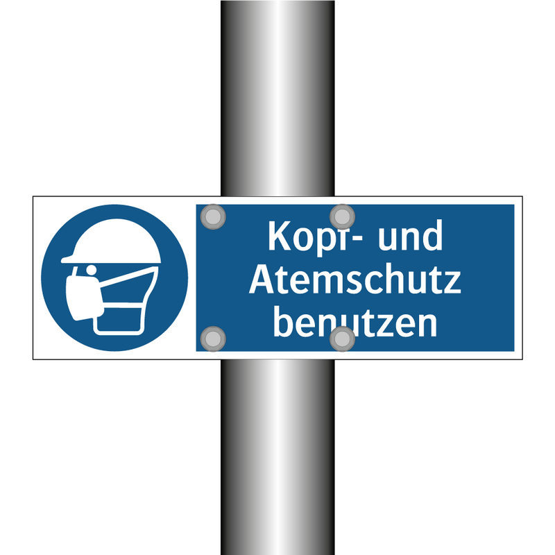 Kopf- und Atemschutz benutzen