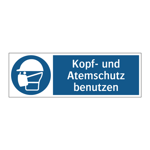 Kopf- und Atemschutz benutzen