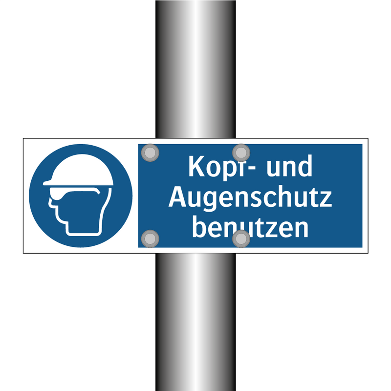 Kopf- und Augenschutz benutzen
