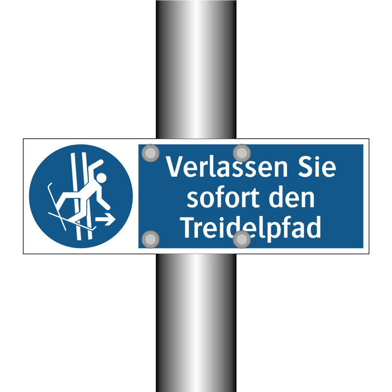 Verlassen Sie sofort den Treidelpfad