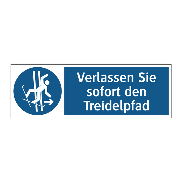 Verlassen Sie sofort den Treidelpfad