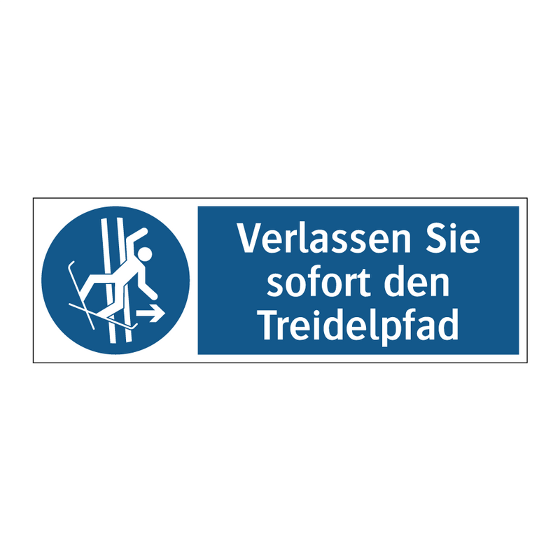 Verlassen Sie sofort den Treidelpfad