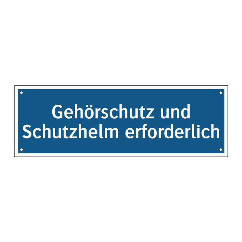 Gehörschutz und Schutzhelm erforderlich