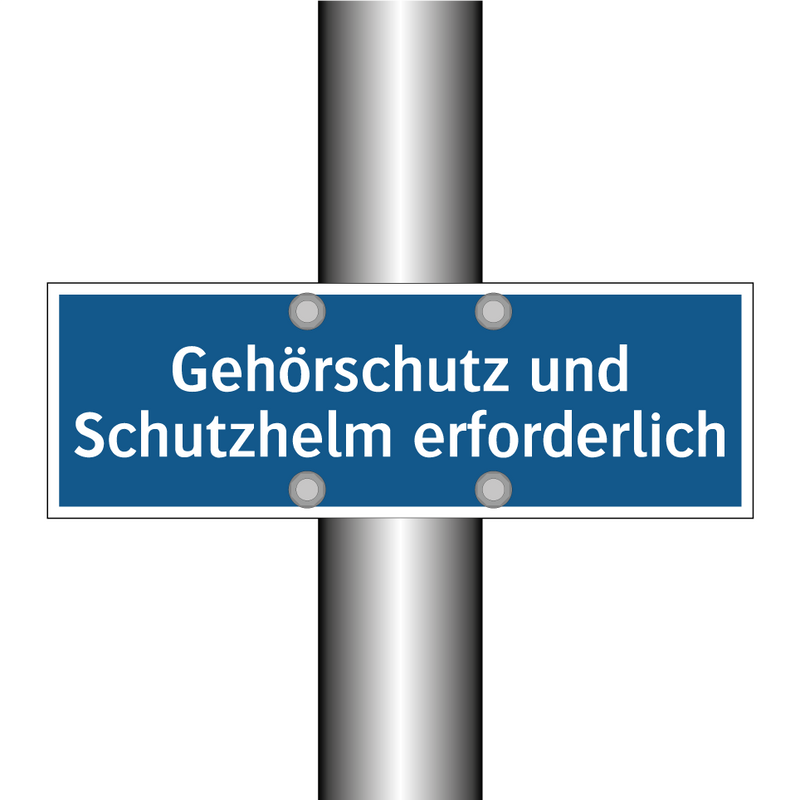 Gehörschutz und Schutzhelm erforderlich