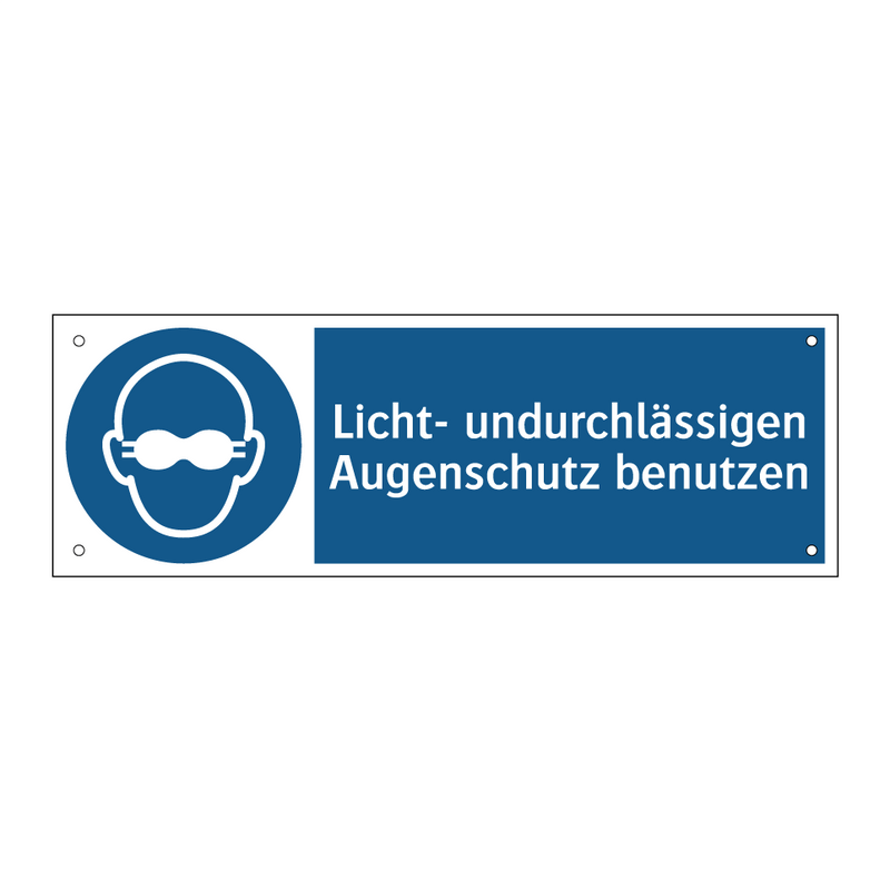 Licht- undurchlässigen Augenschutz benutzen