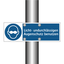 Licht- undurchlässigen Augenschutz benutzen