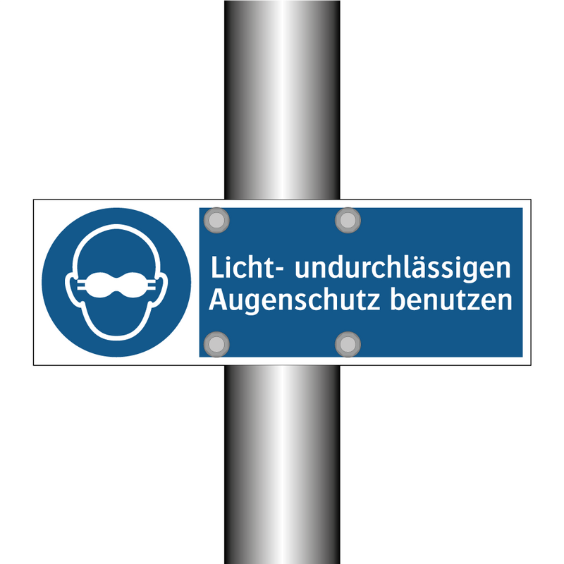 Licht- undurchlässigen Augenschutz benutzen