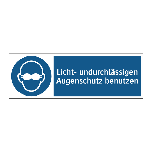 Licht- undurchlässigen Augenschutz benutzen