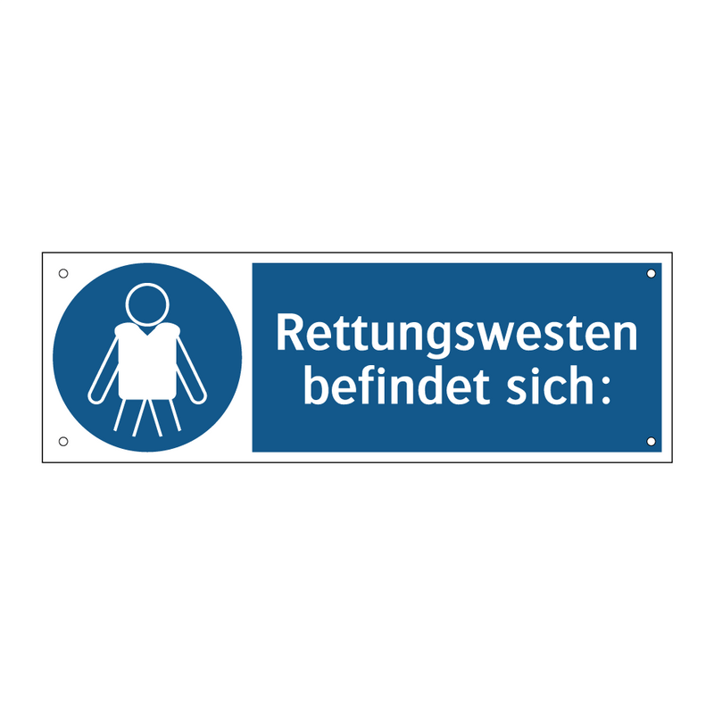 Rettungswesten befindet sich: