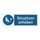 Skispitzen anheben