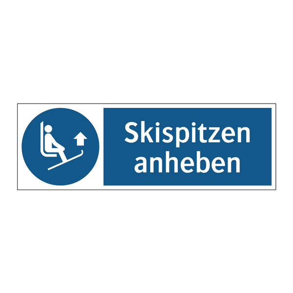 Skispitzen anheben