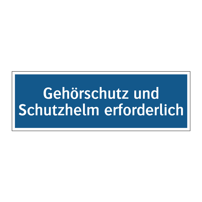 Gehörschutz und Schutzhelm erforderlich