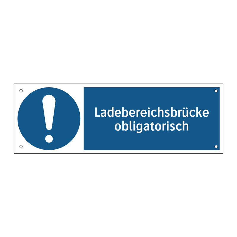 Ladebereichsbrücke obligatorisch