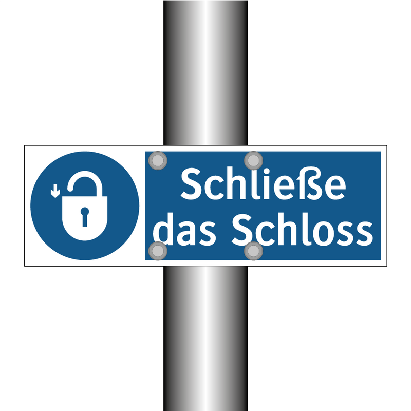 Schließe das Schloss