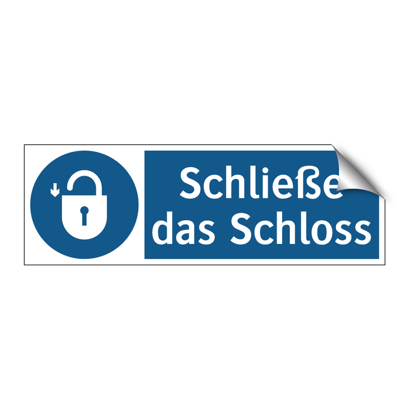 Schließe das Schloss