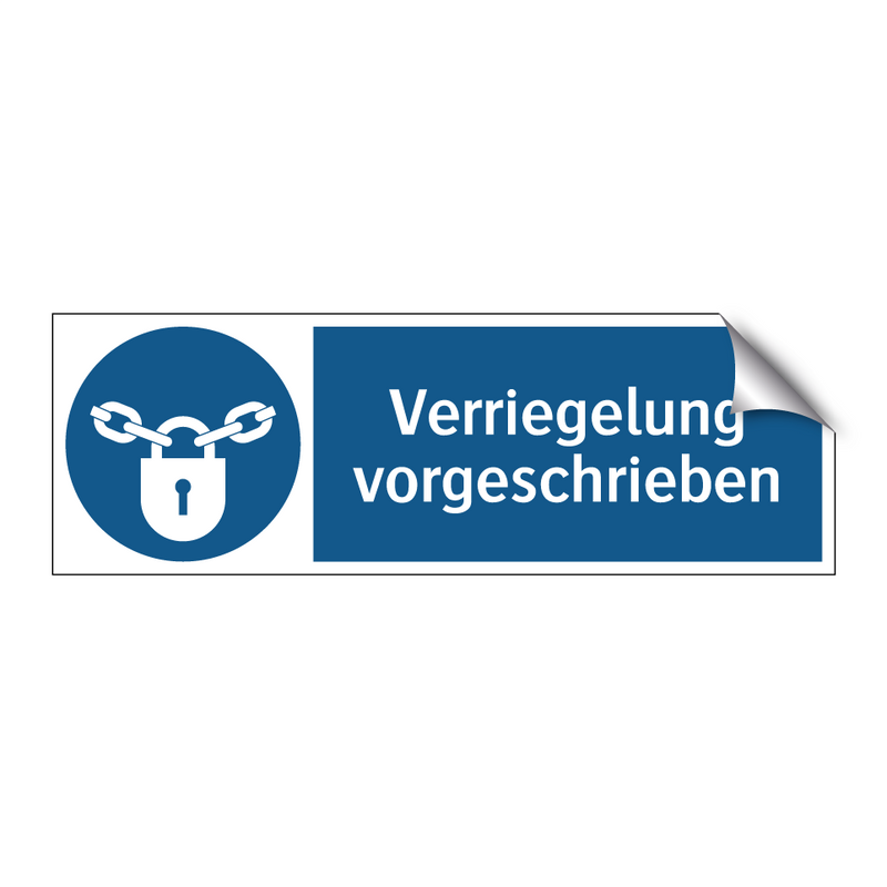 Verriegelung vorgeschrieben