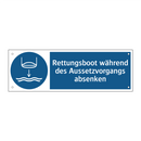 Rettungsboot während des Aussetzvorgangs absenken