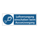 Luftversorgung einschalten beim Aussetzvorgang