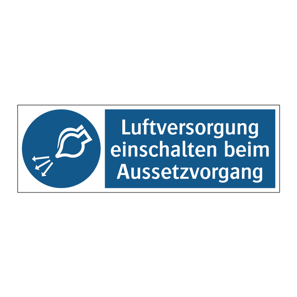 Luftversorgung einschalten beim Aussetzvorgang