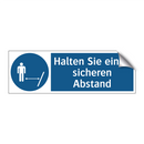 Halten Sie einen sicheren Abstand