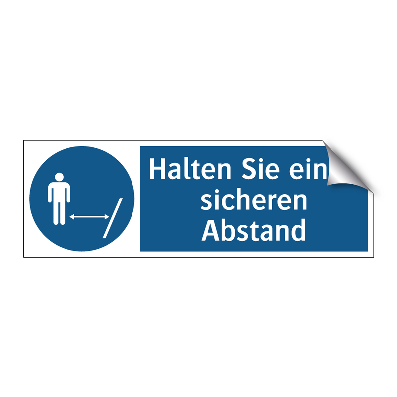 Halten Sie einen sicheren Abstand