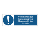 Vorschriften zur Entsorgung von Meeresmüll Nur Plastik